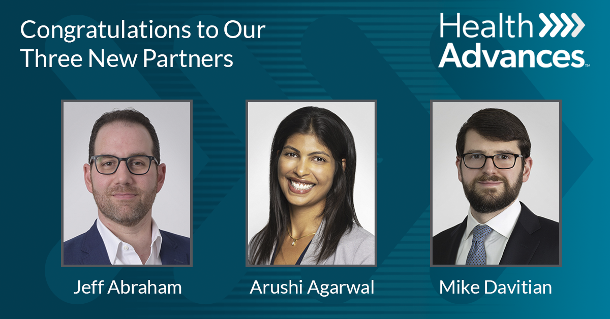 Health Advances Promotes Three New Partners in Biopharma, Personalized Medicine, and Digital Health
